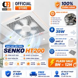 Quạt hút âm trần Senko HT200 thông gió, hút mùi hiệu quả lỗ khoét 25x25 bảo hành 24 tháng chính hãng 1