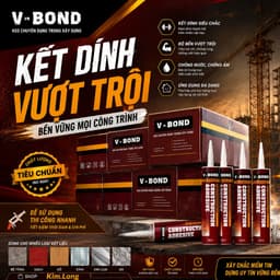 Sỉ keo V-Bond đa năng cho dán PVC, nhựa, nano, phào chỉ, nhôm, Alu, gạch, gỗ, inox, gương. 1