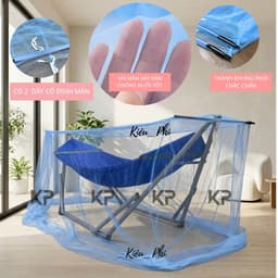 A MÙNG TRÙM VÕNG THẾ HỆ MỚI - MÀN TREO VÕNG GẤP GỌN CHỐNG MUỖI, CÔN TRÙNG 4