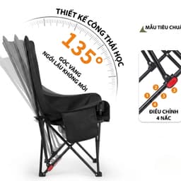 Ghế Gấp Gọn Camping Tmountain, Ghế Xếp Dã Ngoại Du Lịch Ngoài Trời Chịu Tải 150kg Gấp Gọn Dễ Dàng 7