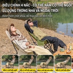 Ghế Gấp Gọn Camping Tmountain, Ghế Xếp Dã Ngoại Du Lịch Ngoài Trời Chịu Tải 150kg Gấp Gọn Dễ Dàng 2