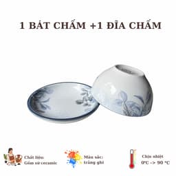 Bộ Tô Bát Chén Đĩa Sứ Họa Tiết Diệp Hồng Set Bát Đĩa Sứ Bát Tràng Bộ Bát Đĩa Cao Cấp M151 8