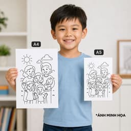 50 tranh nối chấm tô màu nhiều mẫu không trùng cho bé khổ giấy A5 A4 - POMI 5