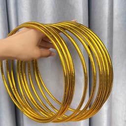 Bộ Vòng Tay, Vòng Cổ Dán Vàng ,Kiềng Vàng Khổng Lồ - Vòng Vàng Khổng Lồ Nhiều Tầng Tặng Đám Cưới, Trang Trí Tiệc, Đạo Cụ 5