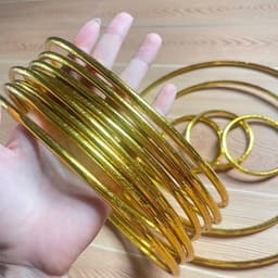 Bộ Vòng Tay, Vòng Cổ Dán Vàng ,Kiềng Vàng Khổng Lồ - Vòng Vàng Khổng Lồ Nhiều Tầng Tặng Đám Cưới, Trang Trí Tiệc, Đạo Cụ 3