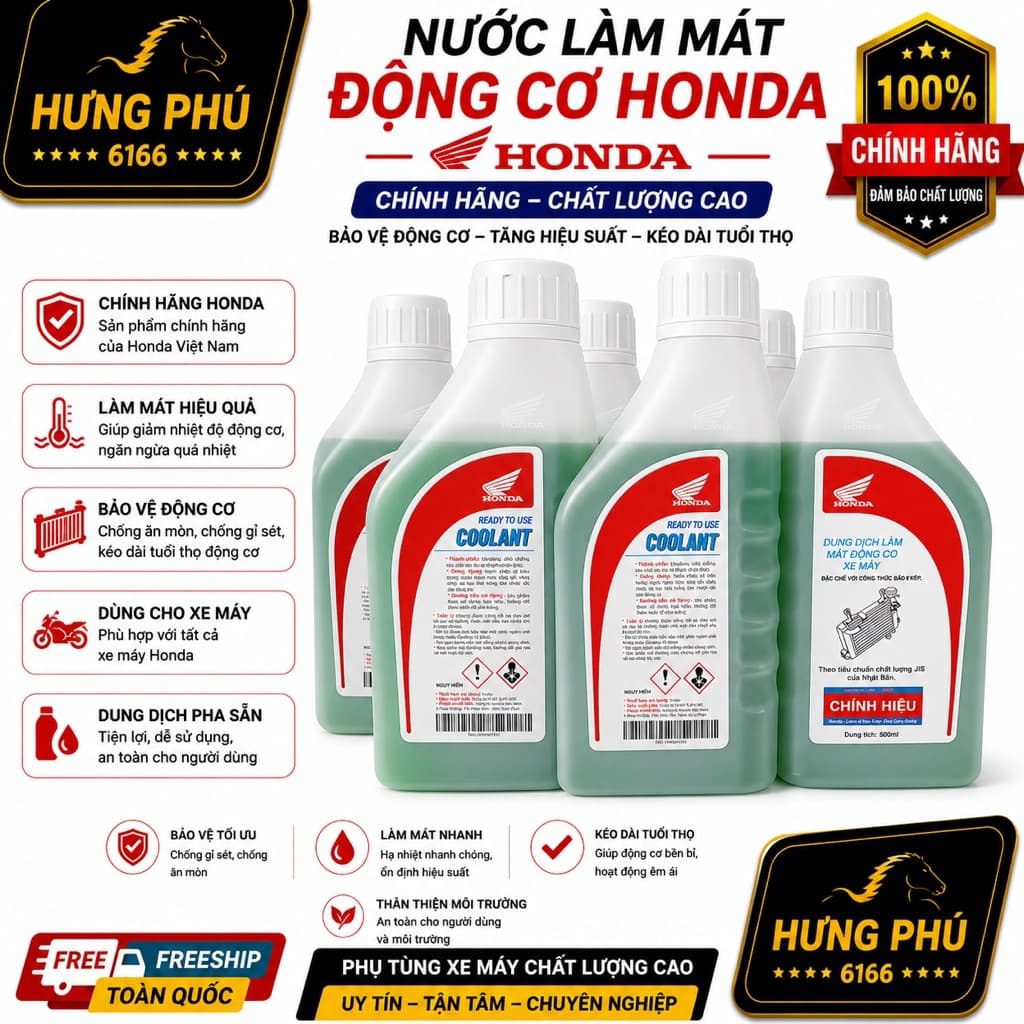 Nước mát honda 500ml,nước làm mát động cơ honda zin