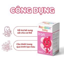 Rainbovit Baby Iron ( hộp 30 ml ) Sắt Hữu Cơ Dành Cho Trẻ,không tanh,> BUNBUN SHOP 3