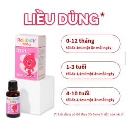 Rainbovit Baby Iron ( hộp 30 ml ) Sắt Hữu Cơ Dành Cho Trẻ,không tanh,> BUNBUN SHOP 4