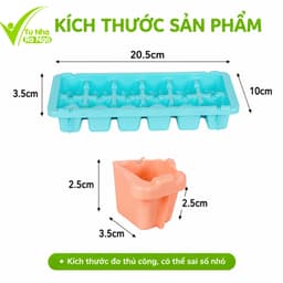 Khay Làm Đá Dẻo Cao Cấp 12 Ngăn Tiện Lợi GD345 - Vỉ Đá Nhựa Dẻo Cao Cấp Dễ Lấy Đá Không Nứt Gãy 6