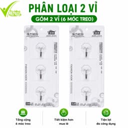 Vỉ 3 Móc Dán Tường Trong Suốt Treo Đồ Nhà Bếp GD293 - Miếng Dán Tường Treo Quần Áo Mũ Chịu Lực 8