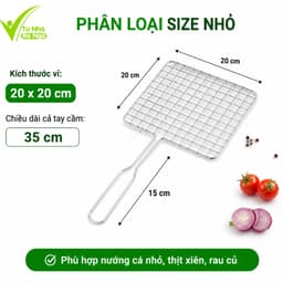 Vỉ Nướng Thịt Inox 304 Lật 2 Mặt Chín Đều Hai Mặt GD209 - Vỉ Nướng Lật 2 Mặt Inox 304 Nướng Thịt BBQ 6
