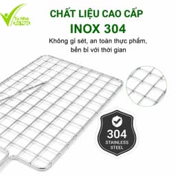 Vỉ Nướng Thịt Inox 304 Lật 2 Mặt Chín Đều Hai Mặt GD209 - Vỉ Nướng Lật 2 Mặt Inox 304 Nướng Thịt BBQ 5