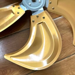 Cánh nhôm 5 lá vàng ,lỗ trục 12mm lắp cho quạt công nghiệp chế đường kính lồng 55cm 7