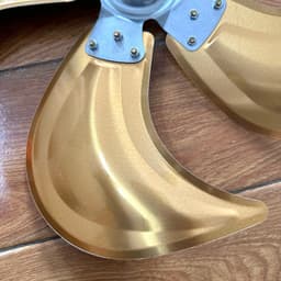 Cánh nhôm 5 lá vàng ,lỗ trục 12mm lắp cho quạt công nghiệp chế đường kính lồng 55cm 8