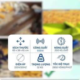 Máy tách hạt ngô - Máy tẽ ngô 950w công dụng bóc vỏ tẽ hạt nâng cao năng suất thu hoạch 5