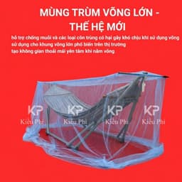A MÙNG TRÙM VÕNG THẾ HỆ MỚI - MÀN TREO VÕNG GẤP GỌN CHỐNG MUỖI, CÔN TRÙNG 1