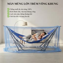A MÙNG TRÙM VÕNG THẾ HỆ MỚI - MÀN TREO VÕNG GẤP GỌN CHỐNG MUỖI, CÔN TRÙNG 2