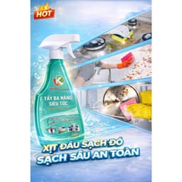 Chất Tẩy Nồi-Chảo KYTO HOME. Tẩy Nhà Bếp, Tẩy Cặn Dầu Mỡ Các Bề Mặt, Sạch Đẹp 3