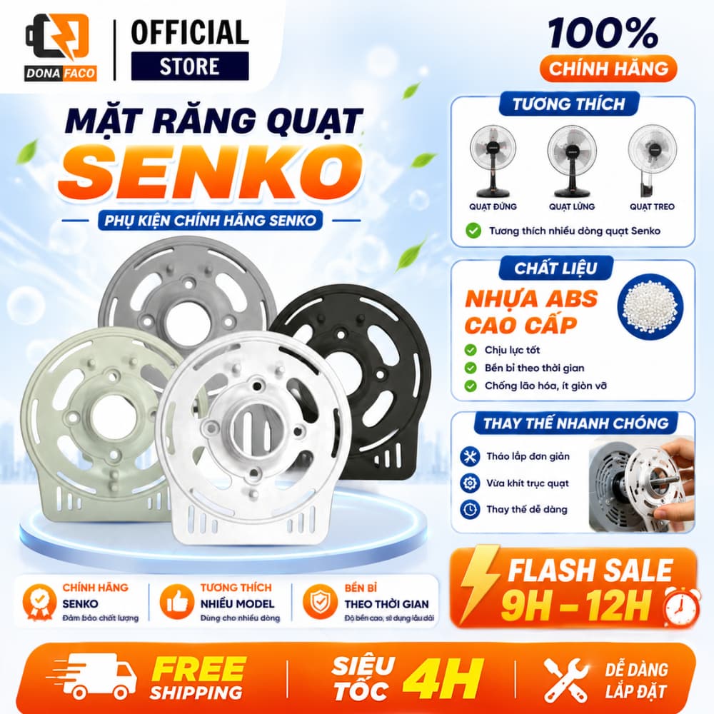 Mặt nạ nạ răng thay thế cho quạt Senko B4 B5 đủ màu bằng nhựa PVC chính hãng
