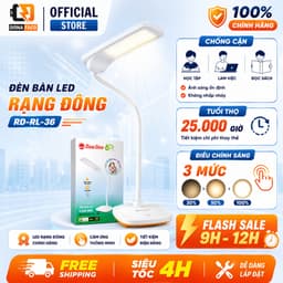 Đèn bàn học Rạng Đông RD-RL-36 chống cận, công suất 6w, đổi 4 chế độ màu, điều chỉnh 3 mức sáng 1