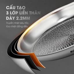 Bộ Nồi Chảo Inox Kalite Lumia KCS568, 6 Chi Tiết, Vật Liệu Inox 304 - 3 Lớp Liền Khối, Cán Rời, Vân Vảy Cá 2