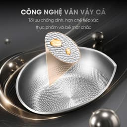 Bộ Nồi Chảo Inox Kalite Lumia KCS568, 6 Chi Tiết, Vật Liệu Inox 304 - 3 Lớp Liền Khối, Cán Rời, Vân Vảy Cá 4