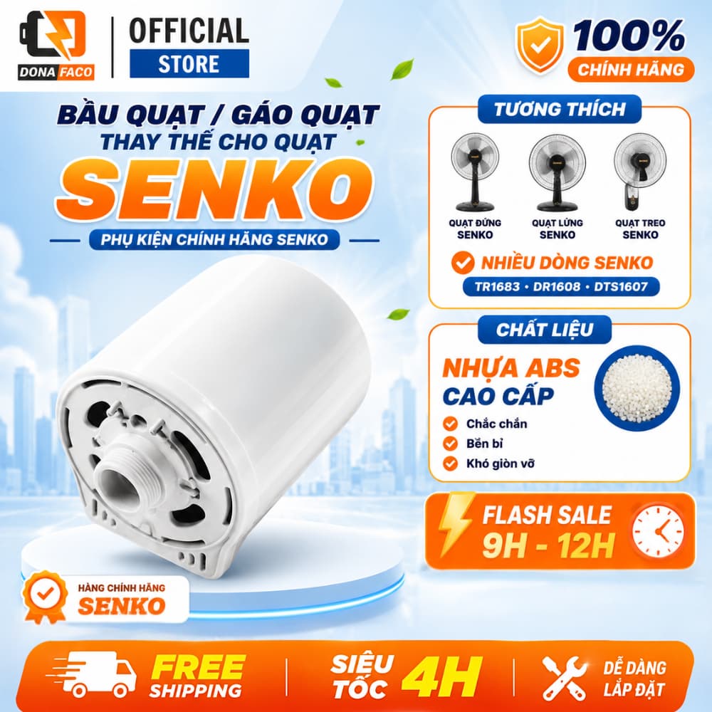Bộ gáo quạt bầu quạt Senko đủ màu dùng  thay thế chính hãng dùng quạt B3 và B4