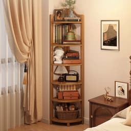 Kệ Góc Gỗ Tre 5 Tầng Đa Năng - Kệ Góc Phòng Khách, Kệ Trang Trí Góc Tường Cao Cấp 6