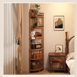 Kệ Góc Gỗ Tre 5 Tầng Đa Năng - Kệ Góc Phòng Khách, Kệ Trang Trí Góc Tường Cao Cấp 4