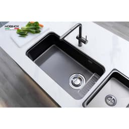 CHẬU RỬA BÁT 1 HỐ NOBINOX NOVA A284B 5