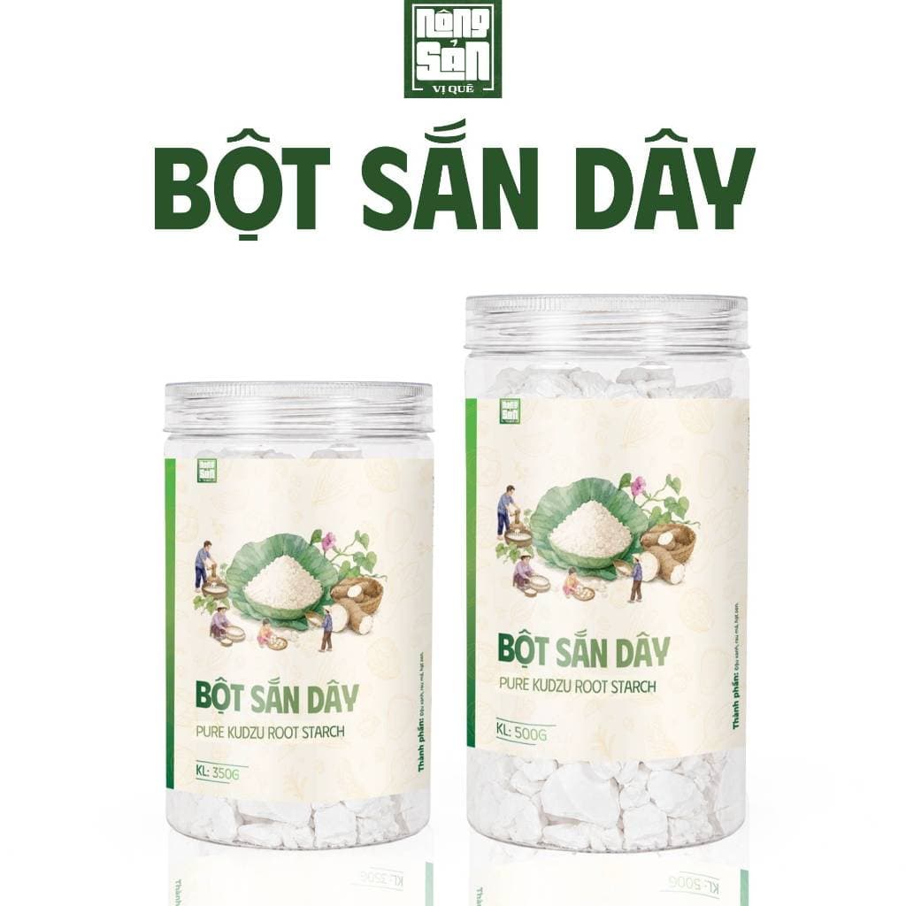 Bột Sắn Dây Nguyên Chất Nông Sản Vị Quê - Hũ 350g/500g - Tinh Bột Sắn Dây Tự Nhiên