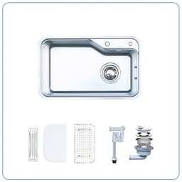 CHẬU RỬA BÁT 1 HỐ NOBINOX NOVA A182 | KÍCH THƯỚC 82 X 50CM | HÀNG CHÍNH HÃNG 3
