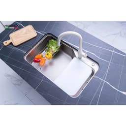 CHẬU RỬA BÁT 1 HỐ NOBINOX NOVA A182 | KÍCH THƯỚC 82 X 50CM | HÀNG CHÍNH HÃNG 5