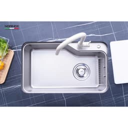 CHẬU RỬA BÁT 1 HỐ NOBINOX NOVA A182 | KÍCH THƯỚC 82 X 50CM | HÀNG CHÍNH HÃNG 6