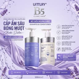 Cặp Gội & Xả Dưỡng Ẩm Phục Hồi Cho Tóc Khô Xơ B5 Clinic Hair Moisture & Boost Shine UITTLRY 500mlx2 8