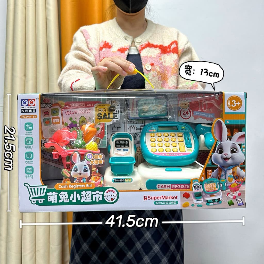 📦 BỘ ĐỒ CHƠI MÁY TÍNH TIỀN SIÊU THỊ CHO BÉ