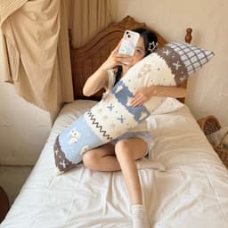 (Hàng Có Sẵn)Vỏ Gối Đôi - Gối Dài - Gối Ôm Nỉ Nhung Tuyết Sữa Mềm Mịn Hoạ Tiết Dễ Thương 40x120cm Có Khoá Kéo 8