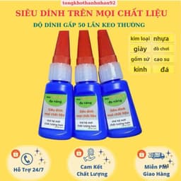 ( Hoả Tốc ) Combo 3 Lọ Keo Dán OILY GLUE Đa Năng Gấp 50 Lần Keo Thông Thường, Dính Chắc Trên Mọi Bề Mặt Chất Liệu 1