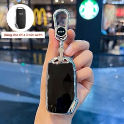 Ốp Chìa Khóa TPU Kia 3 Nút Sườn Dùng Cho Kia Cerato 2019,...- Bọc CHìa Khóa Ô Tô Chống Xước, Chống Bụi Bẩn KeyChill 2
