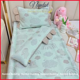 ❄️MÁT LẠNH❄️Bộ Nệm Gối Cho Bé Đi Học Vải Băng Lạnh Cao Cấp, Tặng Kèm Túi Đựng - Nemtot Bedding 2