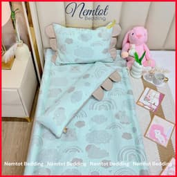 🆒NẰM MÁT🆒Bộ Nệm Gối Băng Lạnh Cao Cấp Cho Bé Mát Lạnh, Êm Ái, Tặng Kèm Túi Đựng -  Nemtot Bedding 5