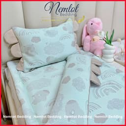 🆒NẰM MÁT🆒Bộ Nệm Gối Băng Lạnh Cao Cấp Cho Bé Mát Lạnh, Êm Ái, Tặng Kèm Túi Đựng -  Nemtot Bedding 4