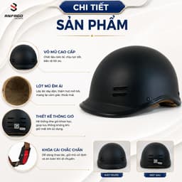 Mũ Bảo Hiểm Cá Heo ANFAGO NAM/NỮ An Toàn, Đủ Màu, Bảo Hành 12 Tháng, Giấy Kiểm Định. 2