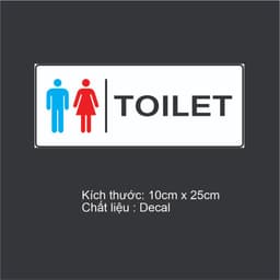 [Hỏa Tốc] Bộ Bảng Decal Biển Báo Nhà Vệ Sinh (Nam - Nữ - WC) Chống Thấm Nước, Bền Đẹp 3
