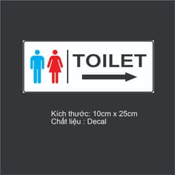 [Hỏa Tốc] Bộ Bảng Decal Biển Báo Nhà Vệ Sinh (Nam - Nữ - WC) Chống Thấm Nước, Bền Đẹp 5
