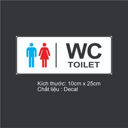 [Hỏa Tốc] Bộ Bảng Decal Biển Báo Nhà Vệ Sinh (Nam - Nữ - WC) Chống Thấm Nước, Bền Đẹp 6