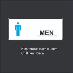 [Hỏa Tốc] Bộ Bảng Decal Biển Báo Nhà Vệ Sinh (Nam - Nữ - WC) Chống Thấm Nước, Bền Đẹp 7