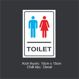 [Hỏa Tốc] Bộ Bảng Decal Biển Báo Nhà Vệ Sinh (Nam - Nữ - WC) Chống Thấm Nước, Bền Đẹp 2