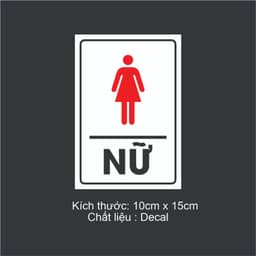 [Hỏa Tốc] Bộ Bảng Decal Biển Báo Nhà Vệ Sinh (Nam - Nữ - WC) Chống Thấm Nước, Bền Đẹp 8