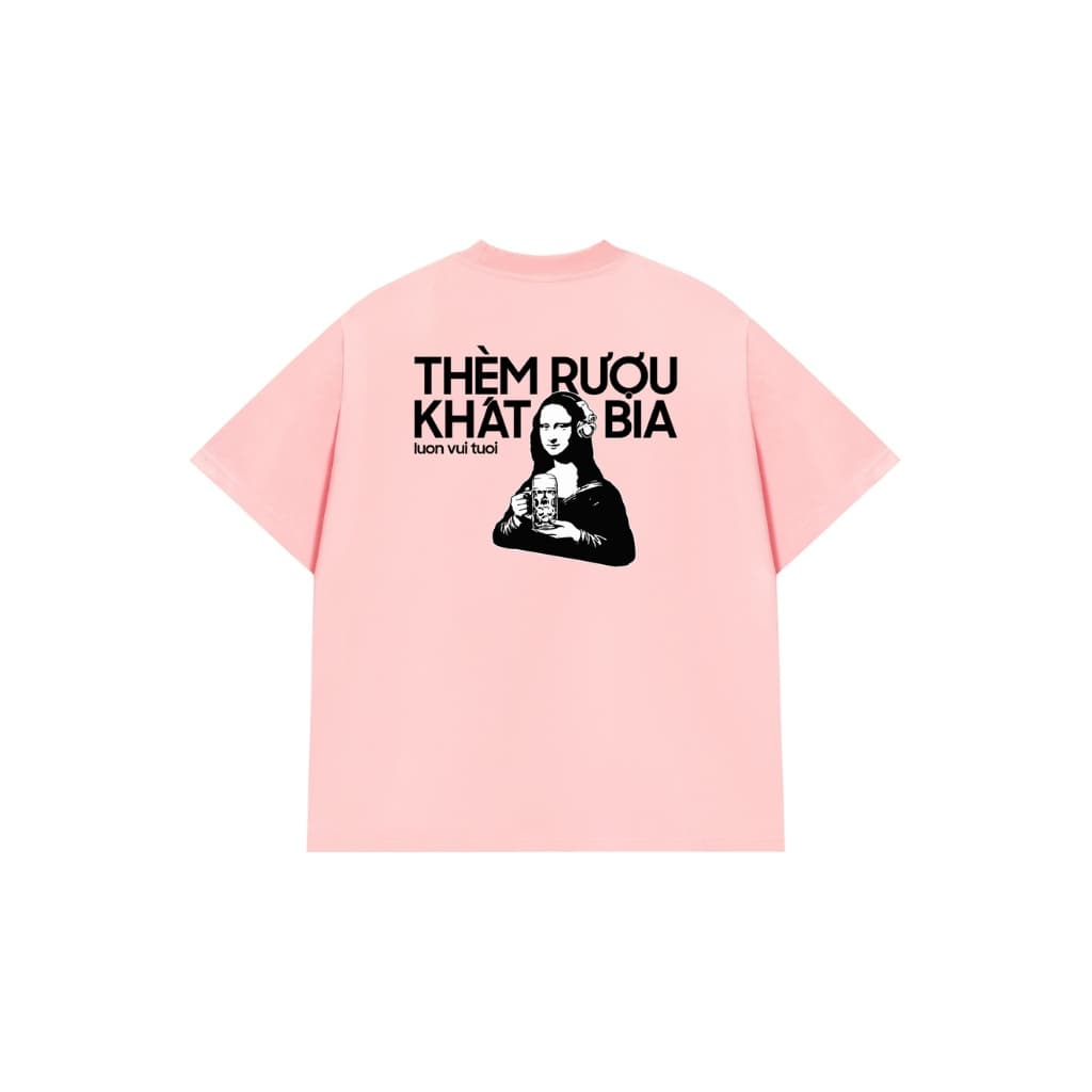 Áo Thun THÈM RƯỢU KHÁT BIA Áo Phông REDLABEL Cotton 100% Oversize Nam Nữ TS103